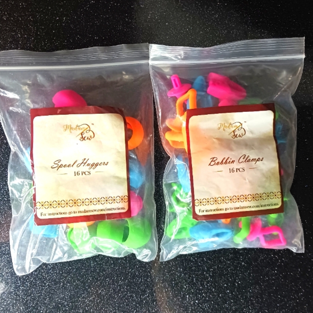 Madam Sew Spool Huggers, Bobbin Clamps & Bobbin Holders.